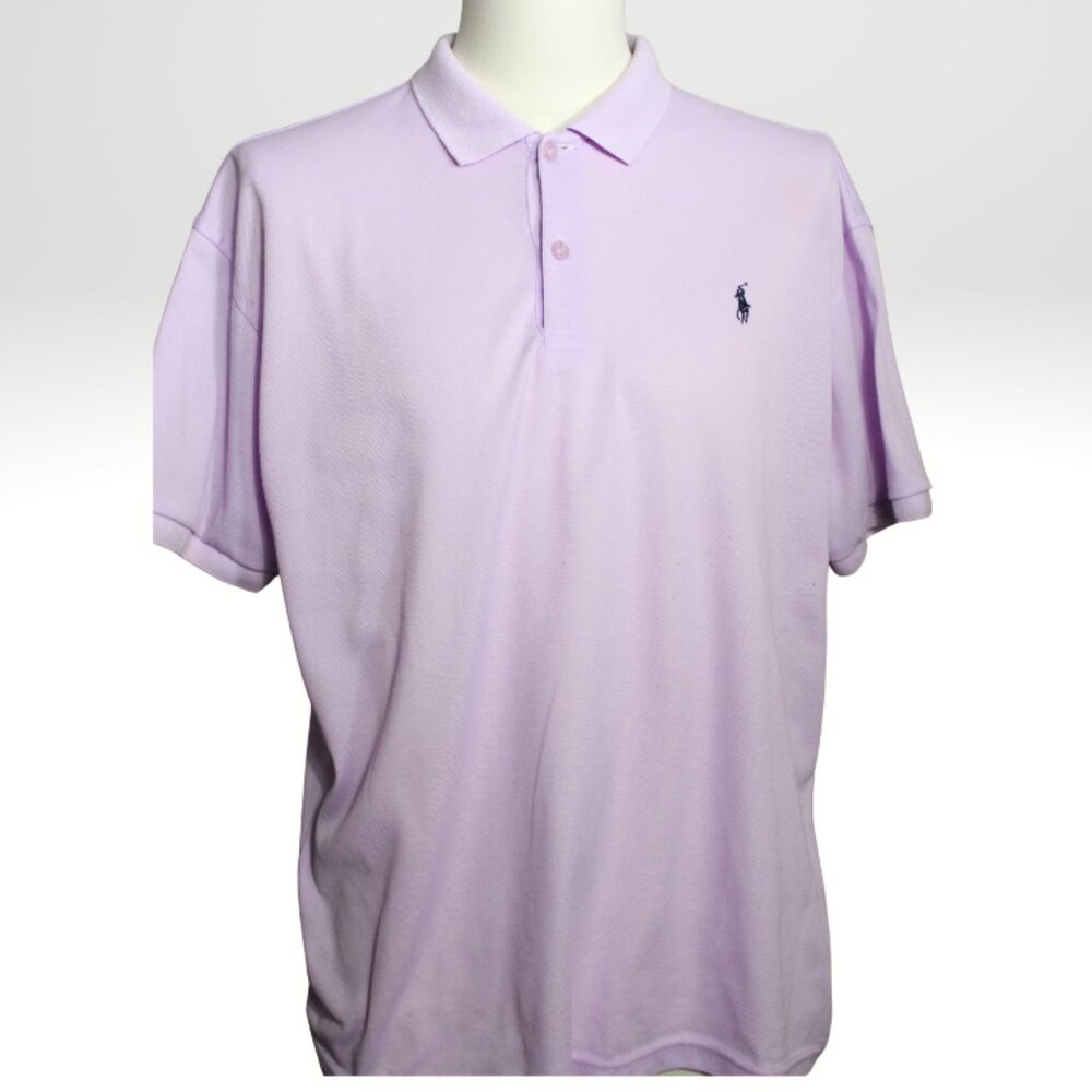 Polo Ralph Lauren SZ 2XL Mauve Men's Cotton Polo Short Sleeve Shirt